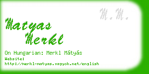 matyas merkl business card
